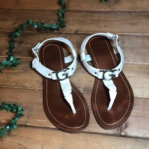 Guess white sandals size 7